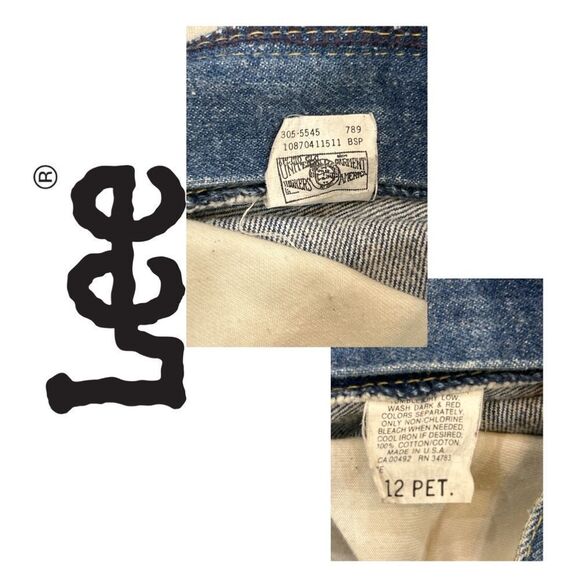 Lee VINTAGE Women’s Straight Leg High Rise Jeans - Size‎ 12 Petite - Picture 3 of 3